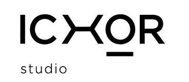 Ichor Studio - white wordmark on dark footer